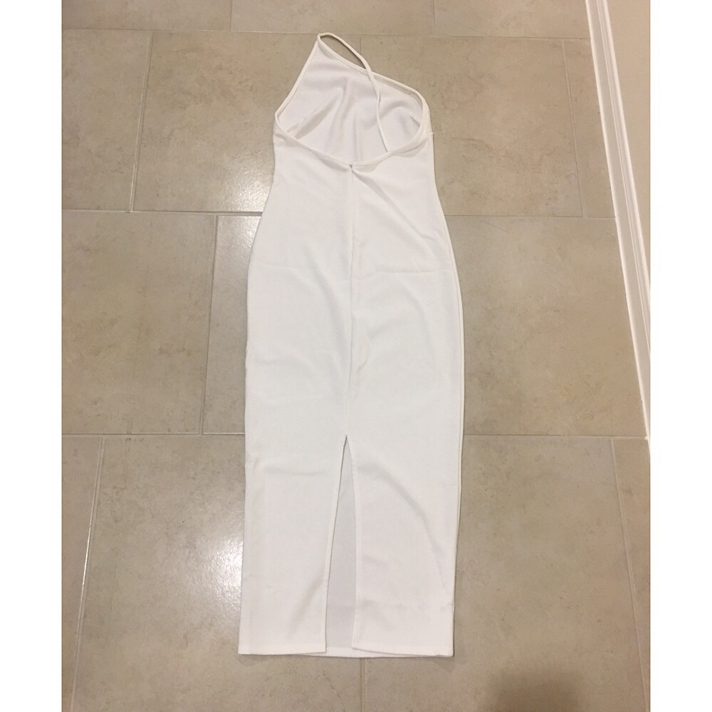 White cross strap dress
